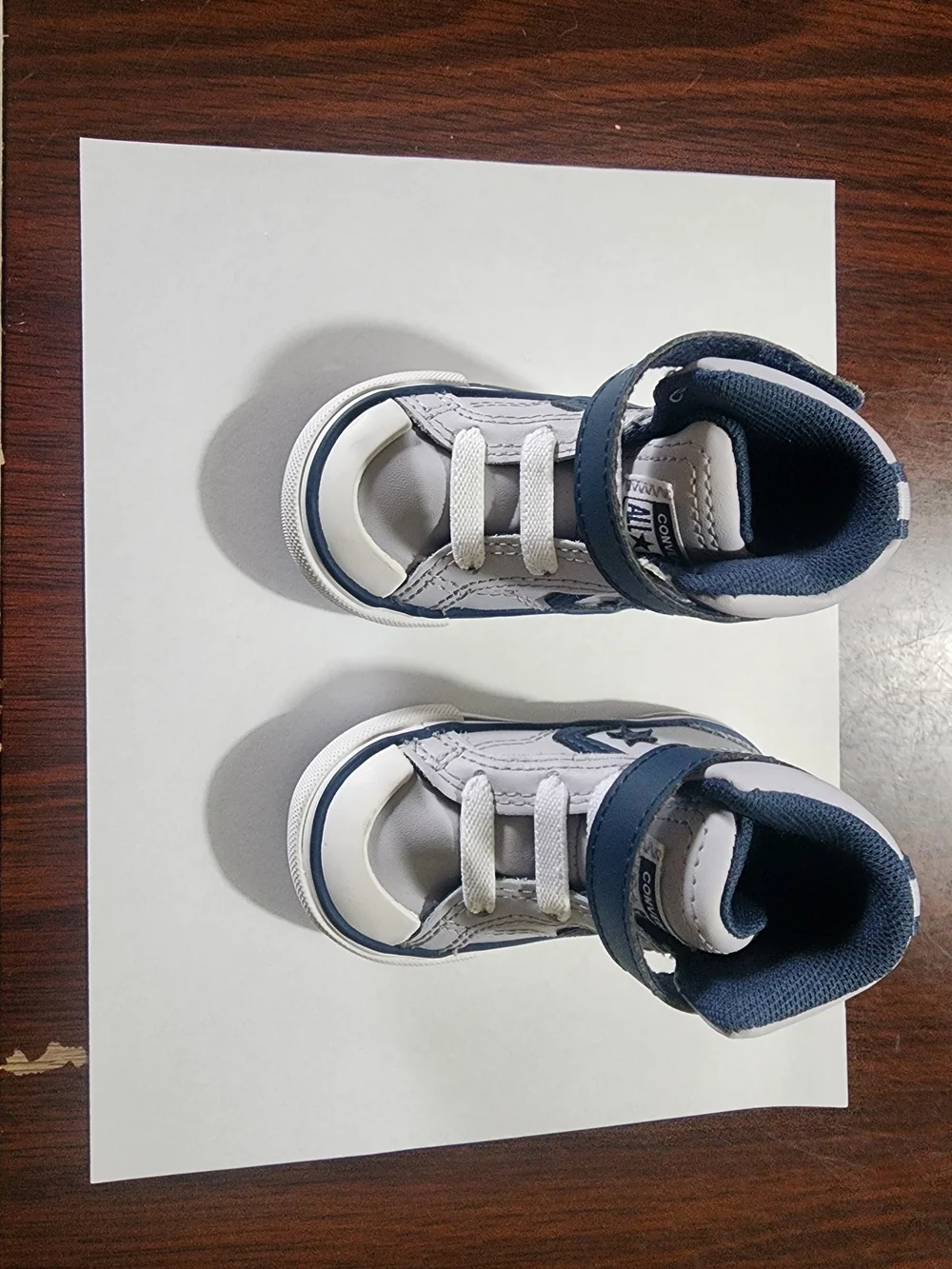 Converse Kids' White & Navy High-Top Sneakers